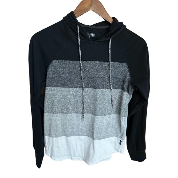 Ocean Current Color Block Long Sleeve Hooded Tee size small - Picture 1 of 7